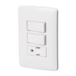 INTERRUPTOR DOBLE + CONTACTO S/LUZ PILOTO BLANCO PLA36557 VETO